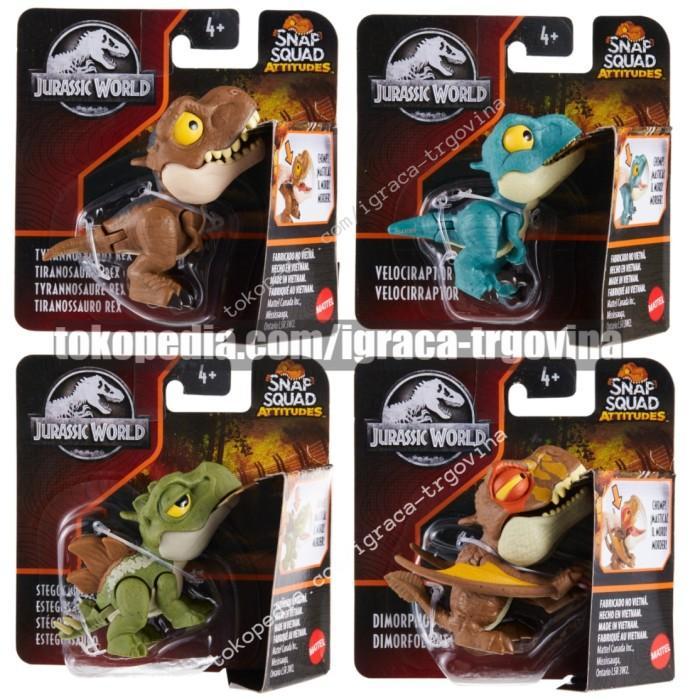DAYTOY- Mattel Jurassic World Snap Squad Attitudes Original - Baby T-Rex