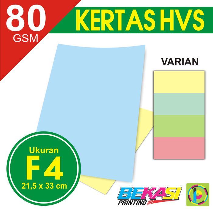 Kertas Print Fotocopy - HVS Warna F4 80 gram