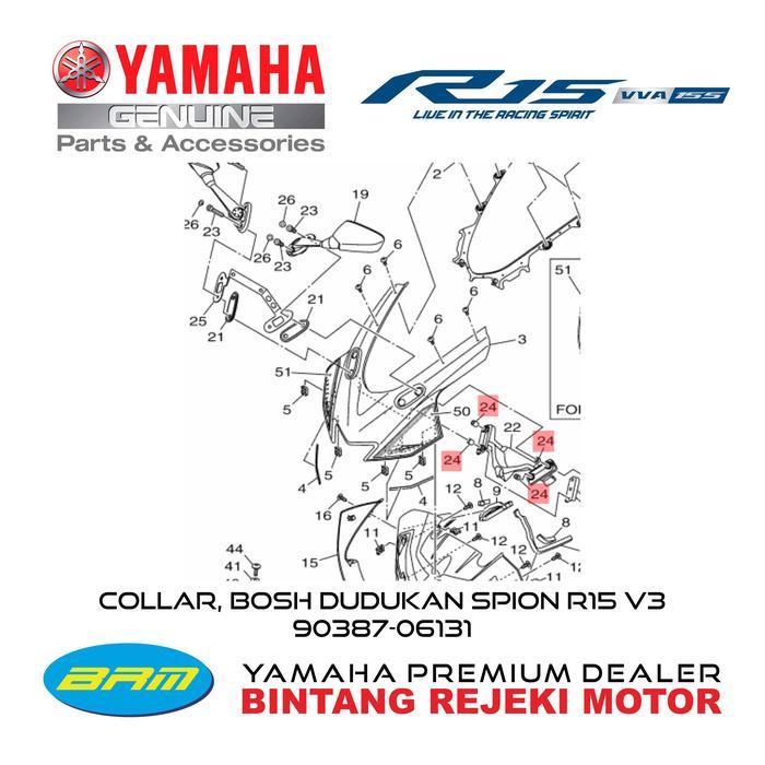 SPEEDD- Collar, Bosh Dudukan Spion R15 V3 90387-06131