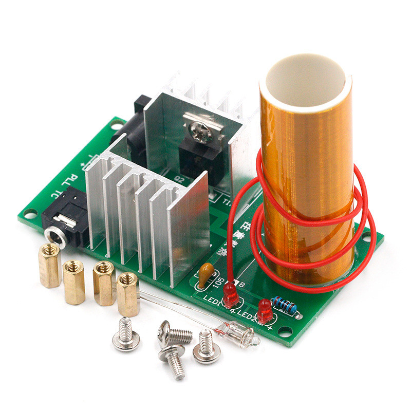 Tesla Coil Diy Electronic Kit Dc 15-24V 15W Tesla Music Coil Plasma Speaker Fun Kits Arc Plasma