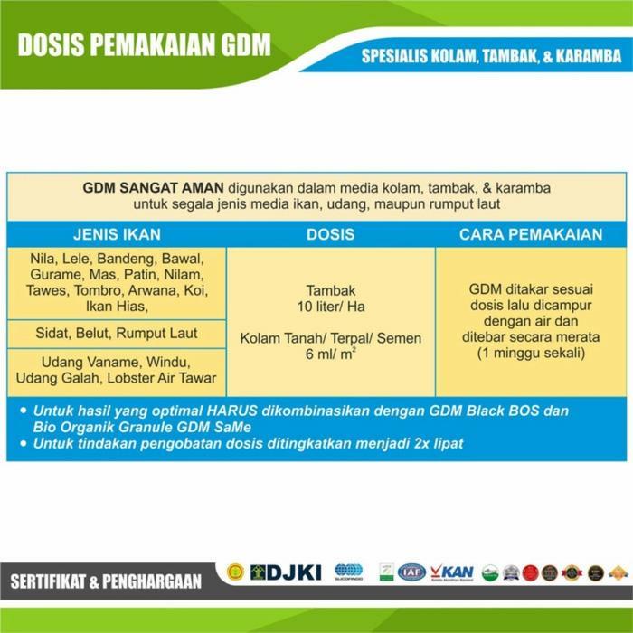 SUPLEMEN ORGANIK CAIR GDM UNTUK IKAN / PERIKANAN - 1 LITER