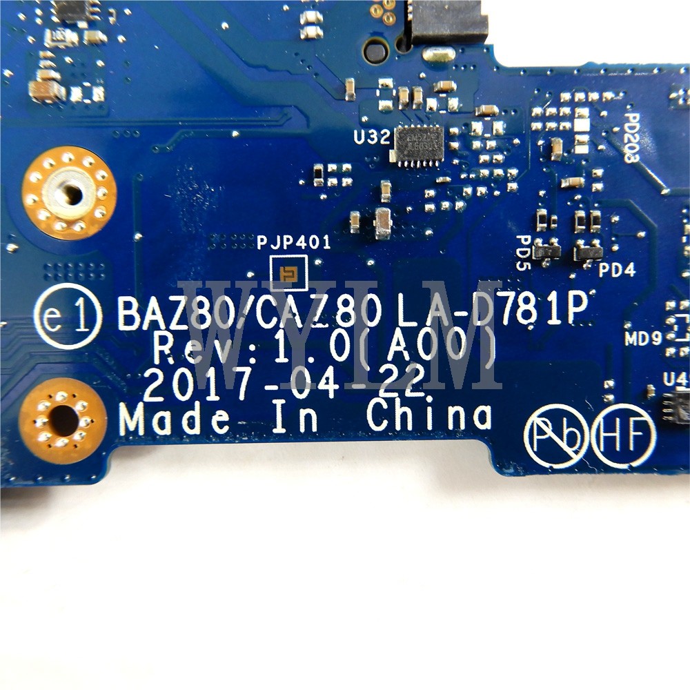 - La-D781P With I5-7Y57 Cpu Mainboard For Dell Xps 13 9365 Laptop