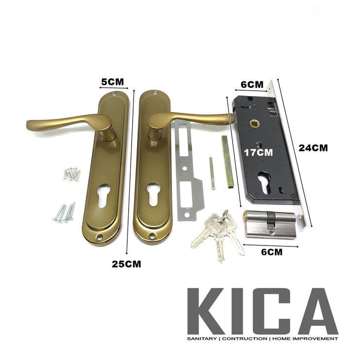 Terbaru - GAGANG PINTU / HANDLE PINTU + BODY SET ANTIK
