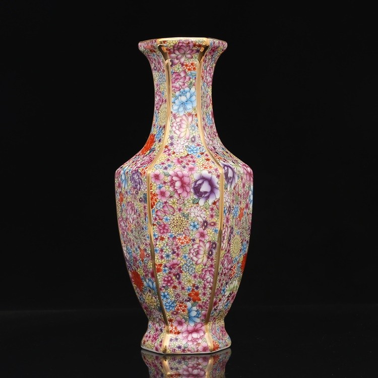 Jingdezhen Antique Handicrafts Qing Dynasty Qianlong Enamel Golden