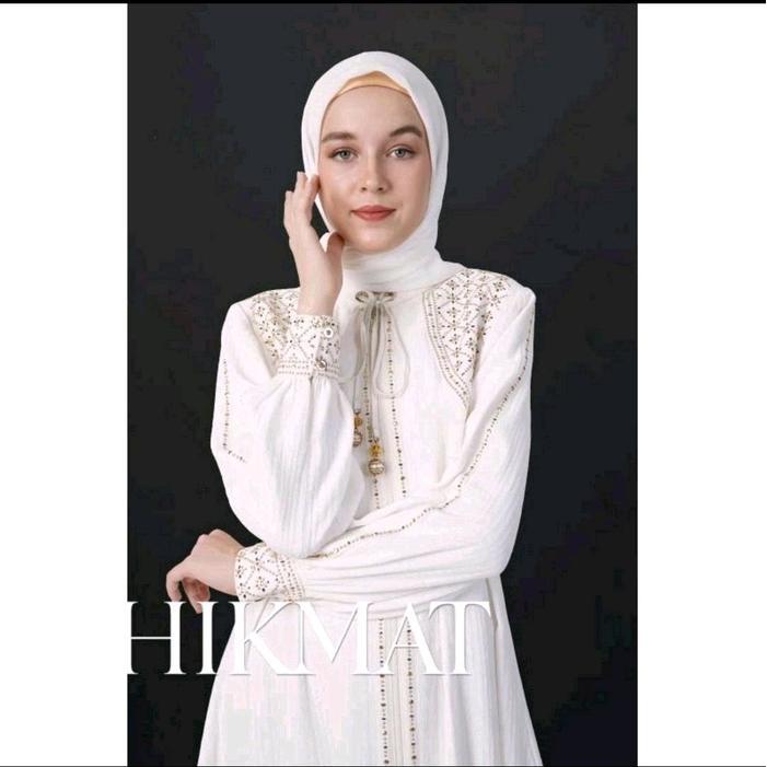 MUSLIFIX- Hikmat Fashion Original A7566, Abaya Hikmat Gamis Lebaran Noerbutikmuslim