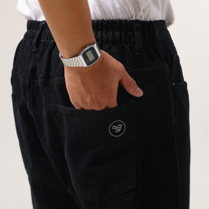 73zqe- Baihaqi Sirwal Denim Hamra Hitam Bss1C