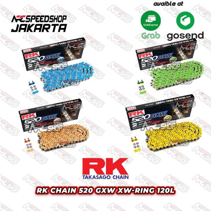 Rantai RK Takasago Japan 520 GXW XW-Ring 120L ZX25R ZX4 R RR ZX6R Ninja 250 Ninja 250R Z250 R25 MT25