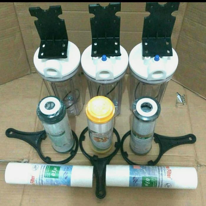 paket housing tabung filter air 10" inch drat 3/4" nanotec