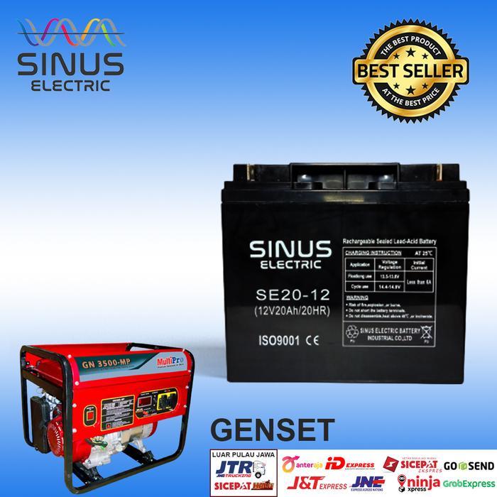 Aki Vrla 12V 20Ah Ups Genset Sepeda Listrik Solar Panel Baterai Genset