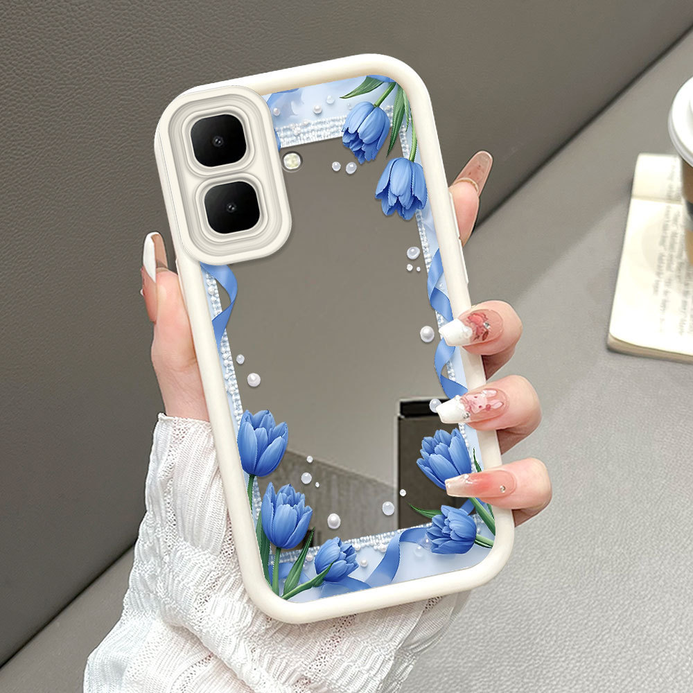 Casing Hp Untuk Infinix Smart 10 Cermin Softcase Case Phone Kesing Mode Bunga 1530 JZ