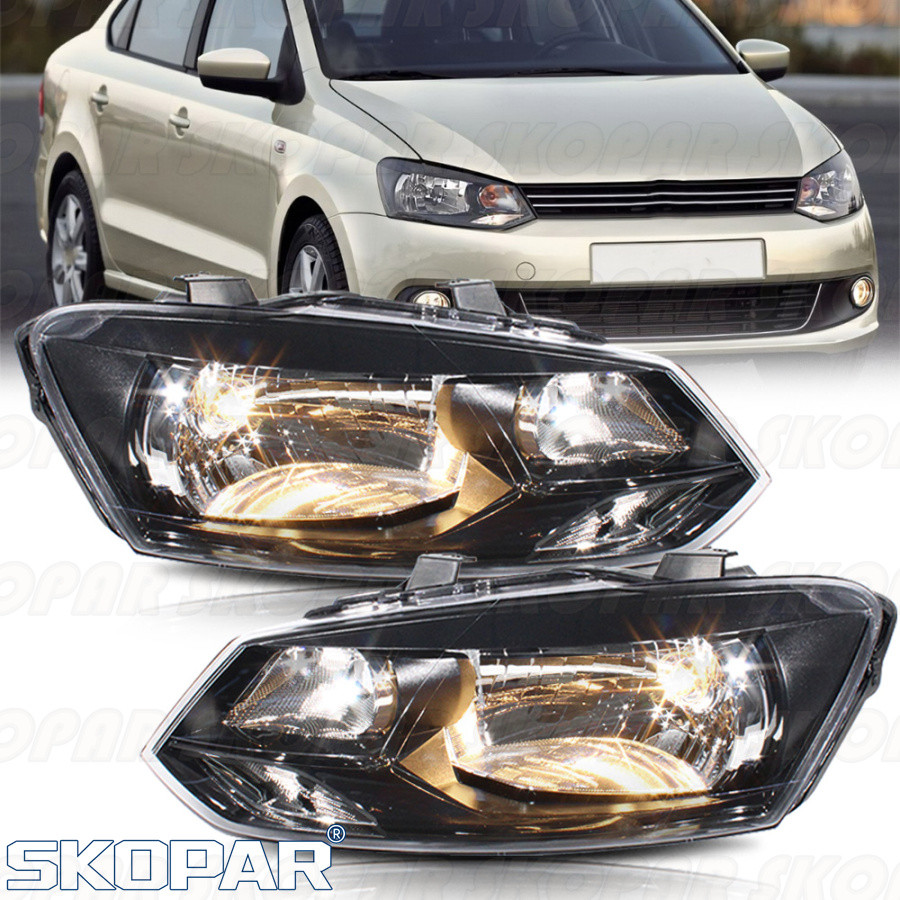 For VW Polo Sedan 2010 2011 2012 2013 2014 2015 2016 2017 Car accessories Front Halogen Headlamp