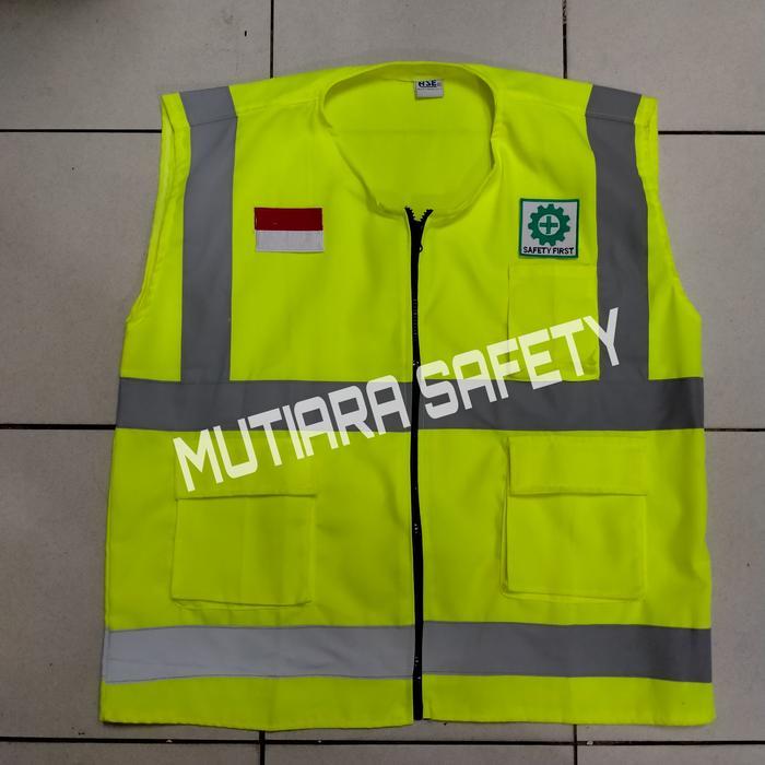 ORIGINAL Rompi safety murah ROMPI BAHAN DRILL + BENDERA + K3 READY STOCK
