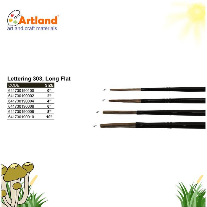 Kuas Lukis De Goya Lettering 303 Long Flat Ox Hair, Gagang Hitam Glossy