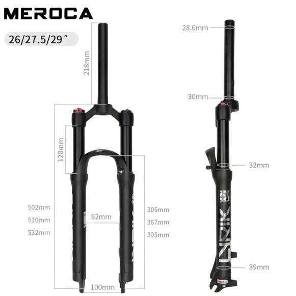 Meroca Fork Air Angin Suspensi Sepeda Mtb Fork Os Lurus Damping Reboun