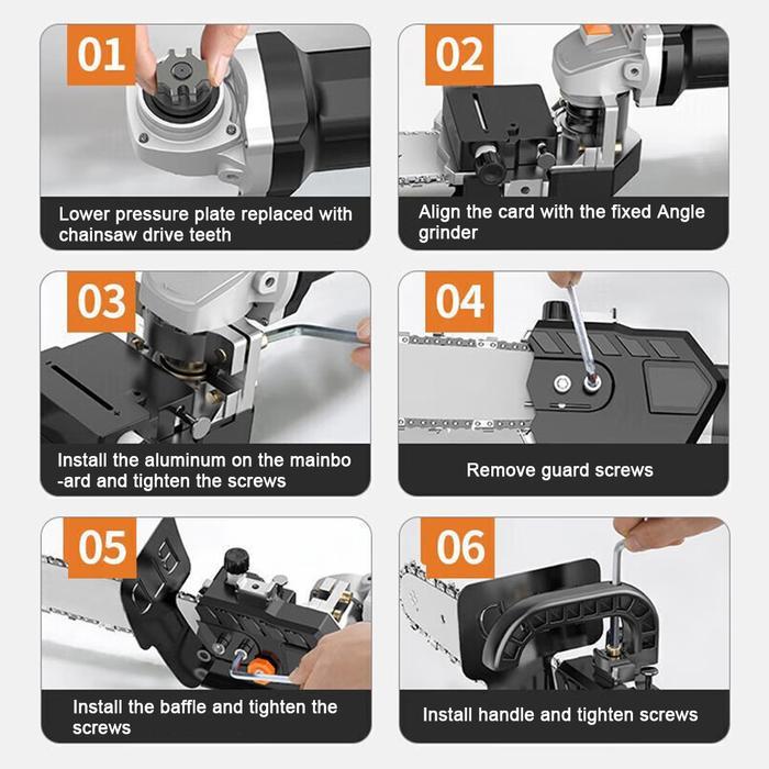 JLD CHAINSAW MINI GERGAJI 12INCH GERGAJI MINI GERINDA TANGAN ADAPTER CHAINSAW GERGAJI KAYU