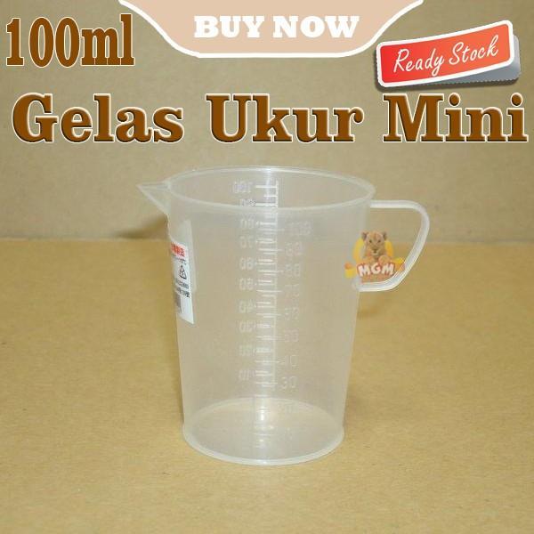 GELAS UKUR 100ML PLASTIK CANGKIR TAKAR 0.1L TAKARAN MINI BUBBLE TEA