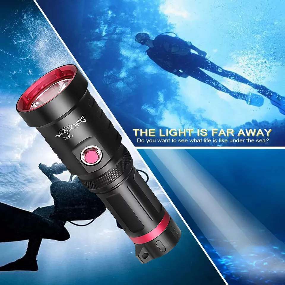 New XHP90.3 Professional Led Diving Flashlight 18650 Most Powerful Led Torch Rechargeable IPX8 Under