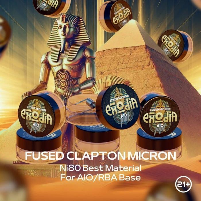 COIL EXODIA FUSED CLAPTION 0.30 - 0.36 OHM MICRON NI80 FOR AIO / RBA ISI 2 PCS DIAMETER 2.5MM