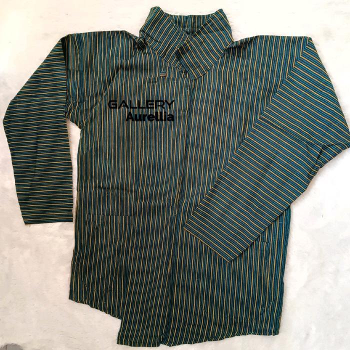SIAPKIRIM Surjan Lurik Warna Hijau Pria Dewasa / Pakaian AJawa READY STOCK