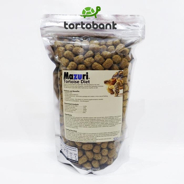 TORTOISE DIET - PELET KURA DARAT TORTOISE FOOD 500 GRAM - PELET SULCATA - MAKANAN SULCATA