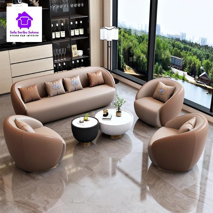 Set Sofa Kerang 3/1/1/1 Modern Ruang Tamu