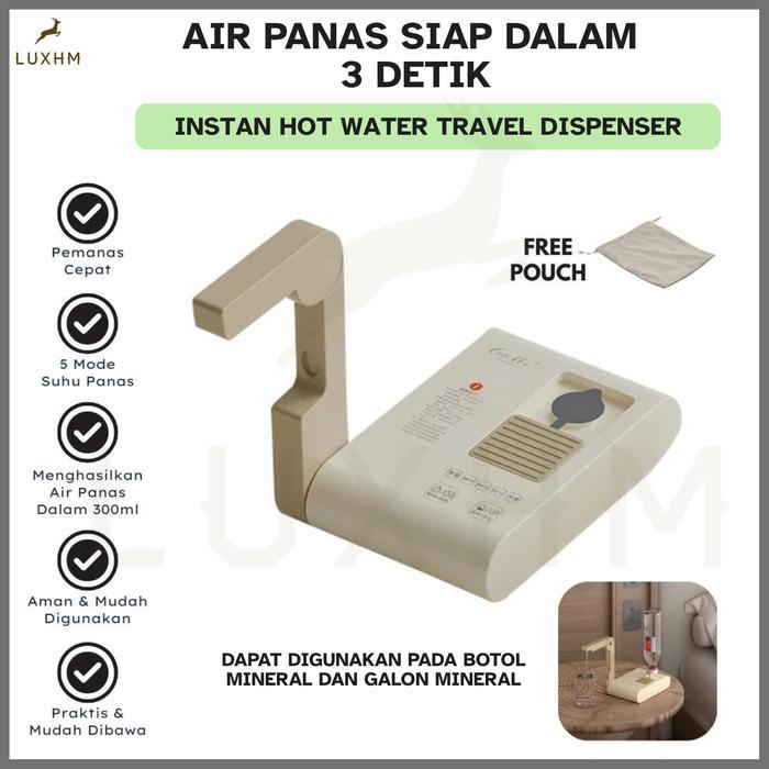 Ketel Listrik Mini Lipat Perjalanan Panas Cepat Dispenser Air Portabel
