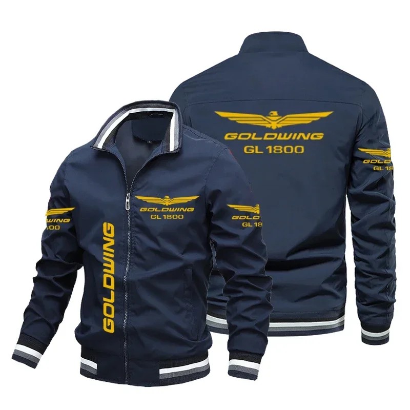 Honda Motorcycle Gold Wing GL1800 Print Jacket Biker Racing Team Custom Bomber Jacket Oversized