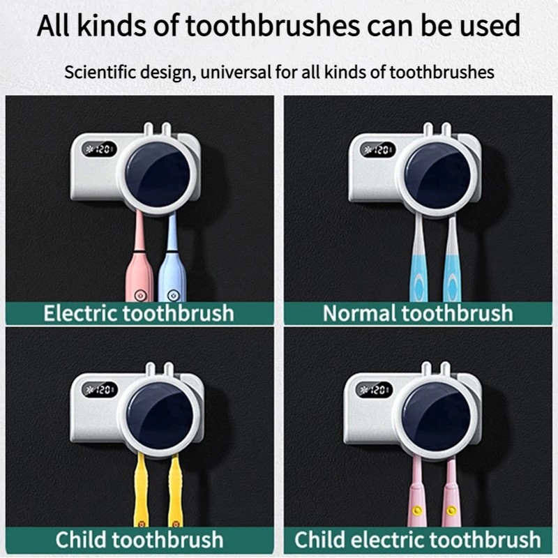 Toothbrush Holder Uv Sterilizer Toothbrush Storage With Led