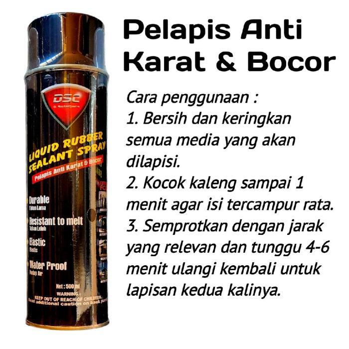 cjbkb- Dsc Rubber Sealant Spray Cat Anti Karat / Penambal Atap Bocor Waterproof