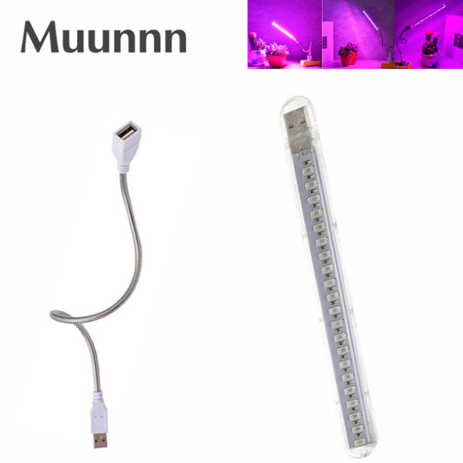 Muunnn Usb Led Grow Light Led Full Spectrum Plant Lamp Flexible Led Growth Light Phyto Lamp Flower