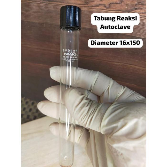 MULTIHEALT- Tabung Reaksi Pyrex Autoclave 16 X150Mm Tutup Derat