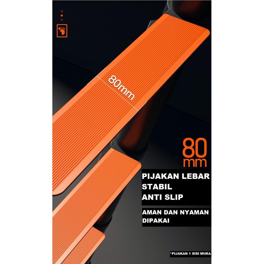 Tangga Lipat 2.5+2.5 Teleskopik Telescopic Double Aluminium Alumunium