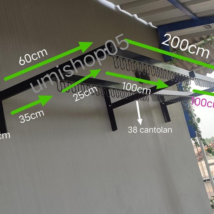 Jemuran lipat dinding 150 / 200cm