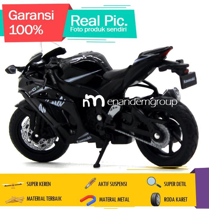 diecast miniatur mainan motor kawasaki ninja zx10rr kode 144