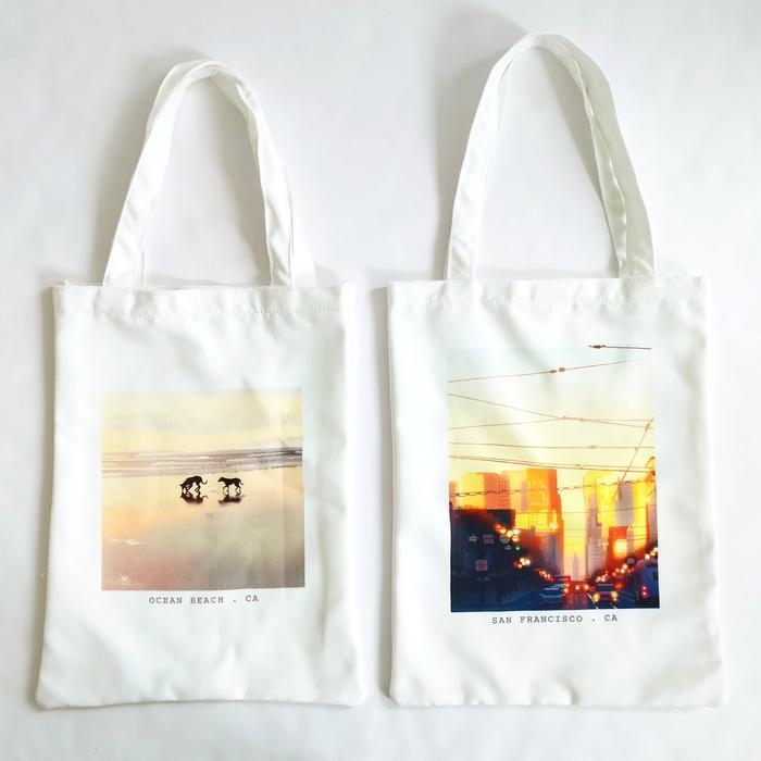 Tote Bag Custom Canvas Print Dtf Selaras Printing
