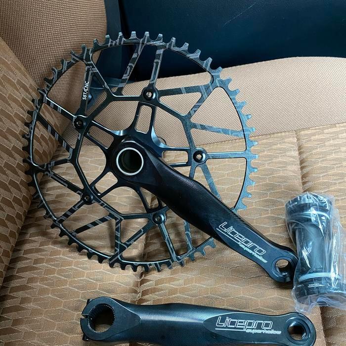 Crankset Litepro Super Hollow Black