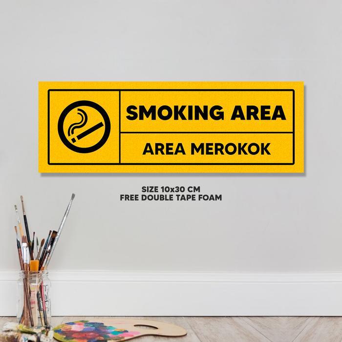 Hiasan Dinding No Smoking Hiasan Dinding Smoking Area - HW Decorin