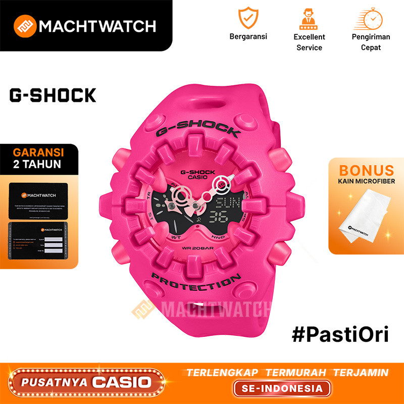 Jam Tangan Pria Casio G-Shock GA-V01-4AJF CoolEyes Analog Digital Dial Pink Resin Band (JDM)