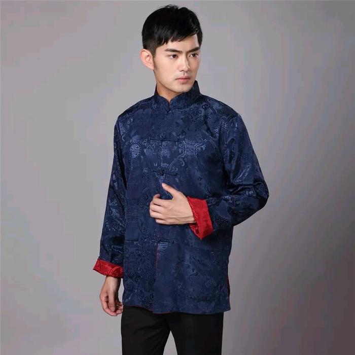 IMLEK Cheongsam Pria Bolak Balik 2 Sisi Dewasa
