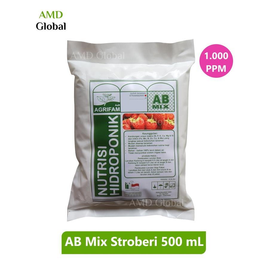 Nutrisi Hidroponik AB Mix Buah Stroberi / Strawberry 500 mL