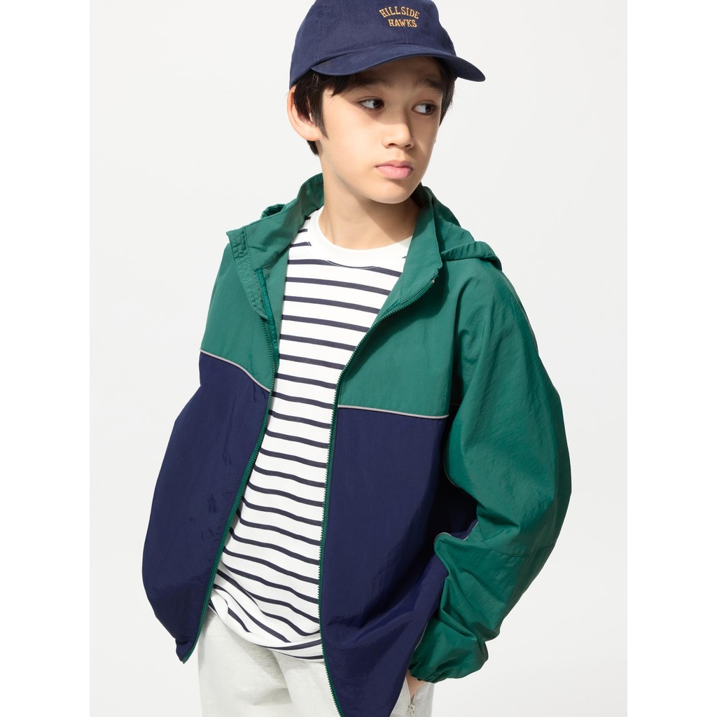 Uniqlo KIDS Jaket Parka Saku Proteksi Sinar UV