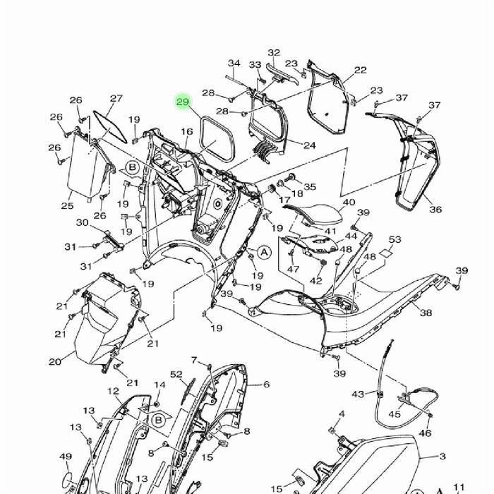 Damper Box Minum Kanan Luar 90520-06817 Nmax Siap Kirim