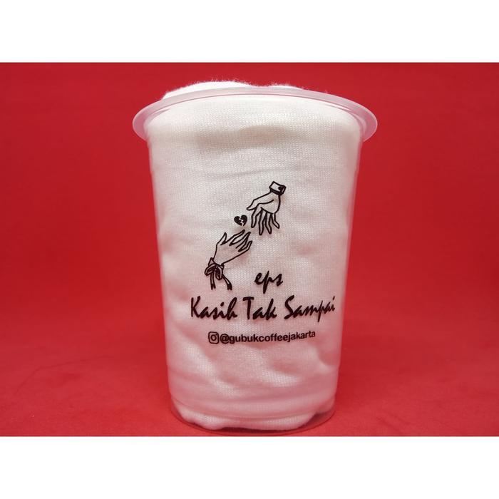 35jnw- Luna Cup Jasa Sablon Cup Pp 14Oz 7Gram Food Grade Plastik Cetak 2 Sisi 1 Warna