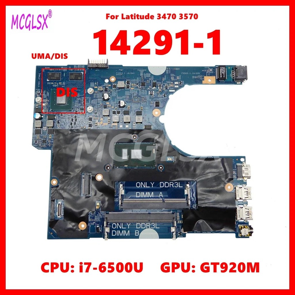 14291-1 Notebook Mainboard For Dell Latitude 3470 3570 Laptop Motherboard With I3 I5 I7-6Th Gen Cpu
