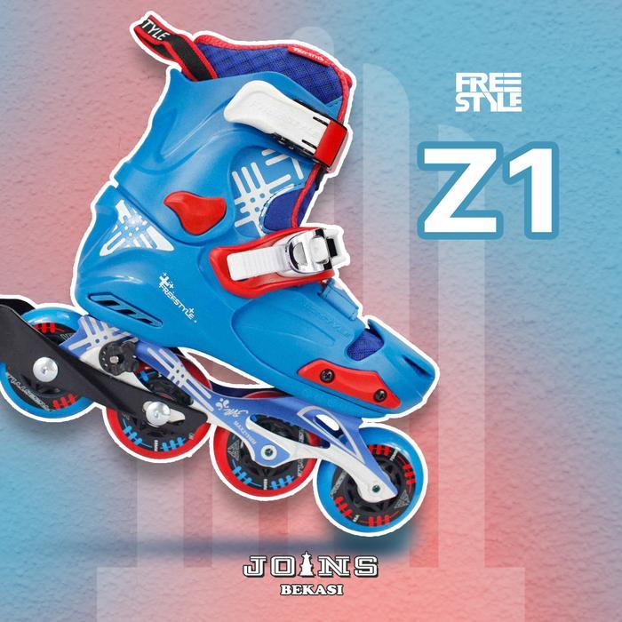 SEPATU RODA ANAK INLINE SKATE ANAK FREESTYLE Z1 BIRU