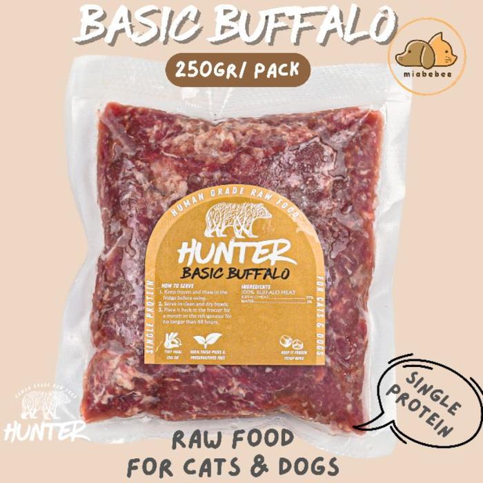 enimel- Hunter Basic Buffalo Cat Dog Raw Food / Daging Giling Kerbau Anjing Kucing