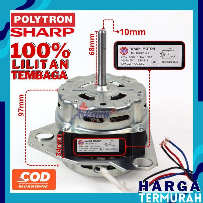 TRIKQUEE- Dinamo Wash Mesin Cuci Sharp Lilitan Tembaga Dinamo Pencuci Mesin Cuci Polytron