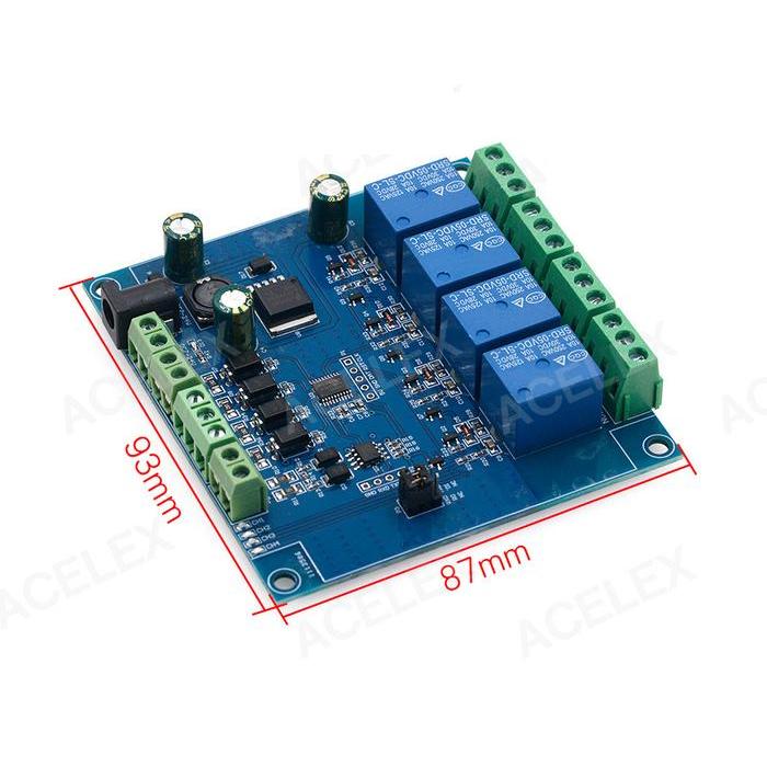 ototr- Modbus Rtu 1/2/4 Channel 7-24V Relay Module Switch Modbus Rtu