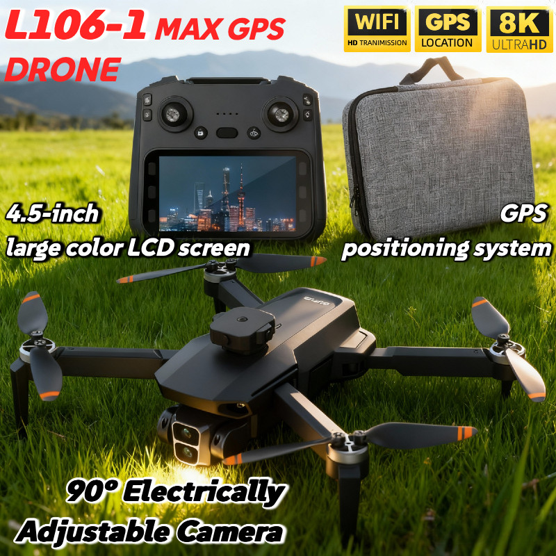 Best Selling L106-1 MAX GPS 182.2g Lightweight Drone Brushless Motor 4.5" Color LCD Screen Remote