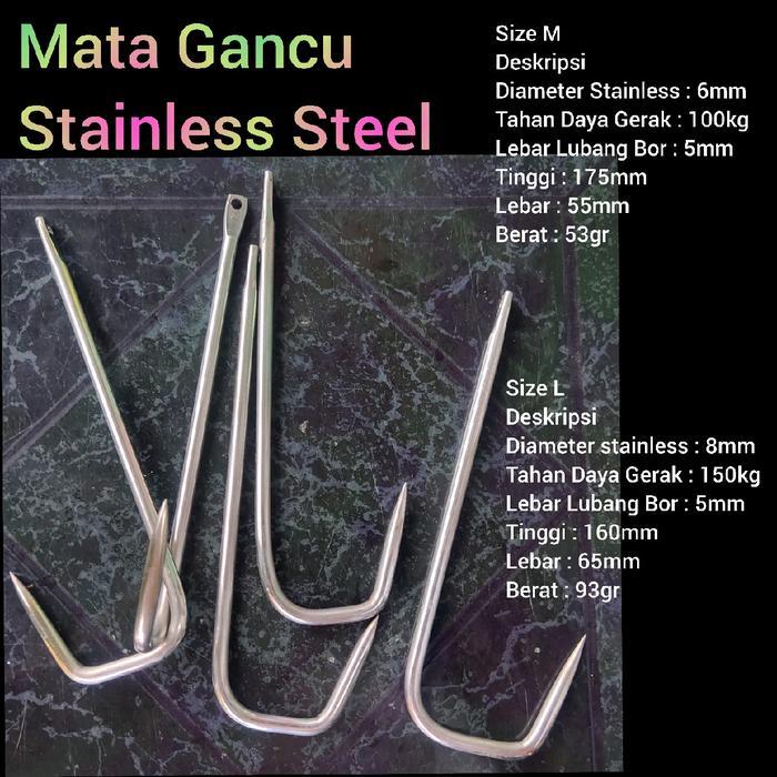 Mata Gancu Stainless Steel Ganco Ikan